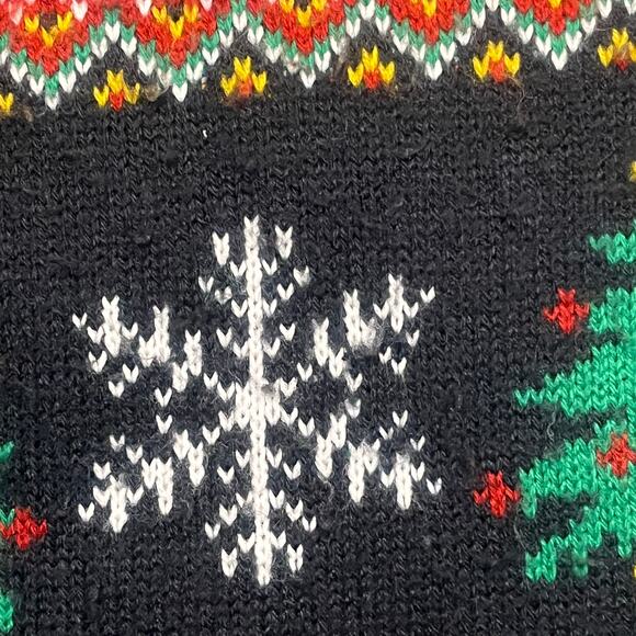 Daisy Boutique Men XL Merry Christmas Tree Santa and Rudolph Sweater Long Sleeve - Picture 5 of 7